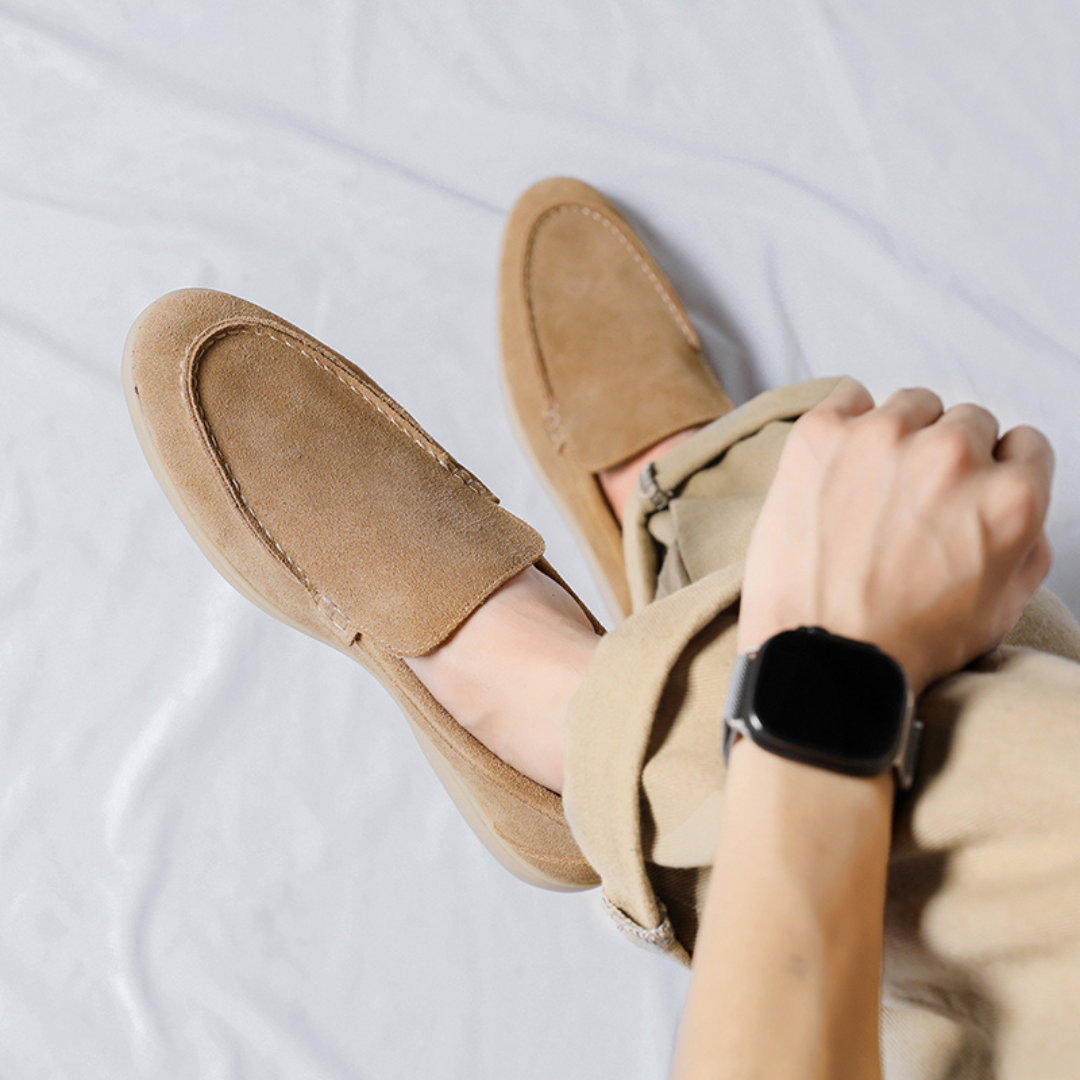 Men's comfortable slip-on loafers with rubber sole