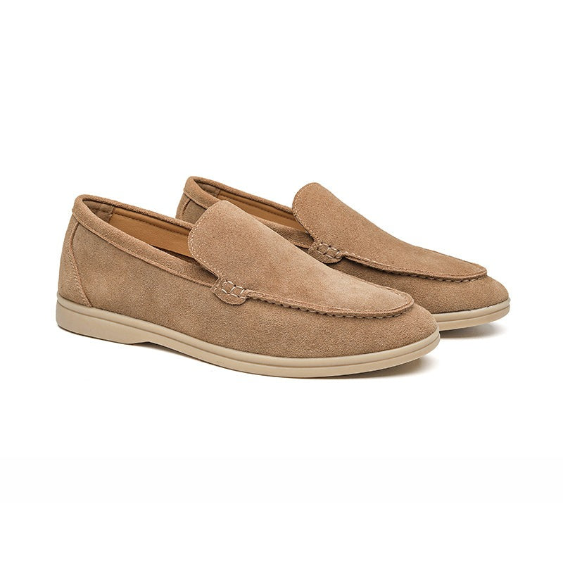Men's comfortable slip-on loafers with rubber sole