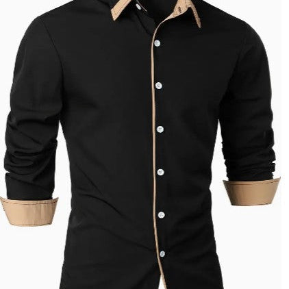 Men's breathable long sleeve casual shirt blouse