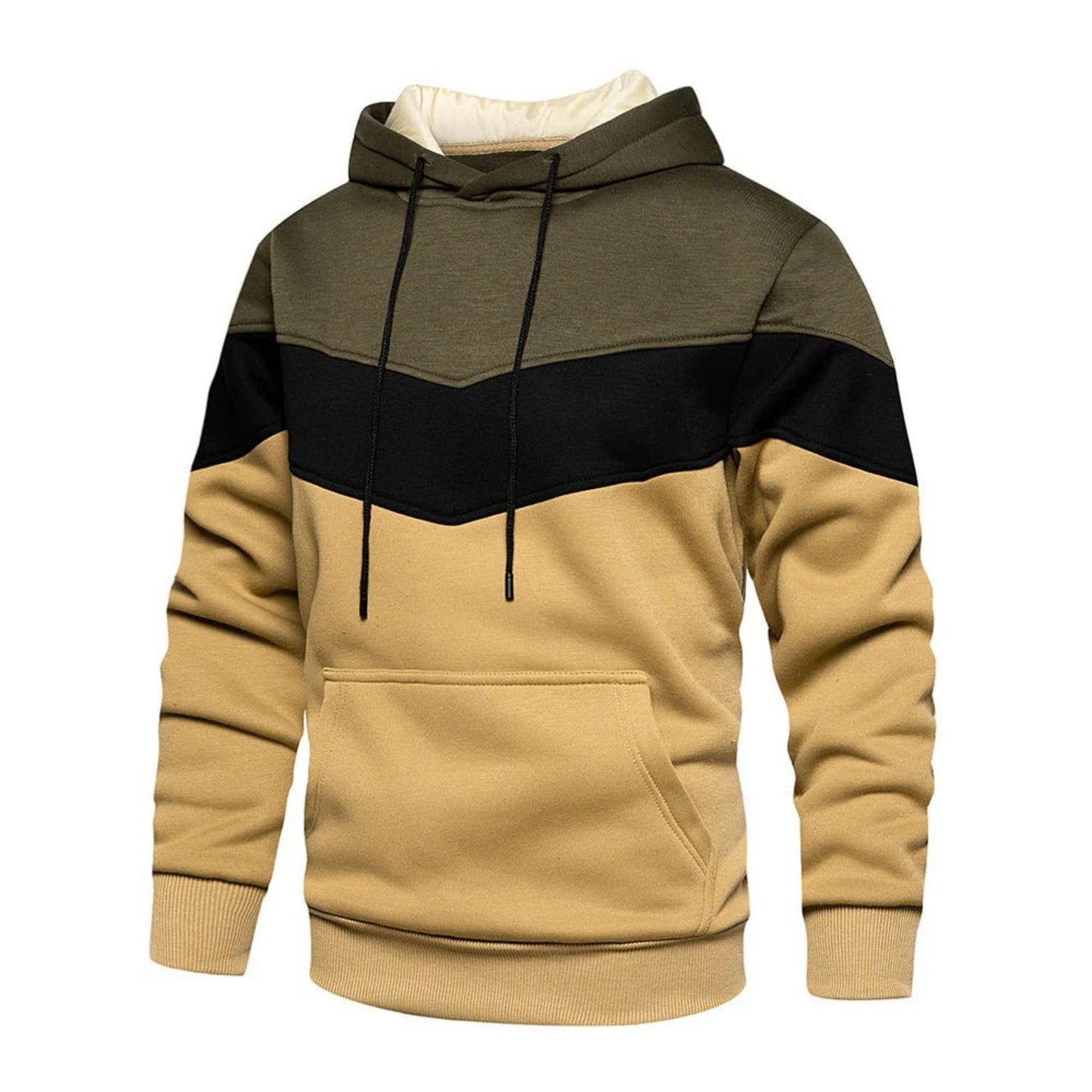 Men's casual sports sweatshirt with hood and pockets