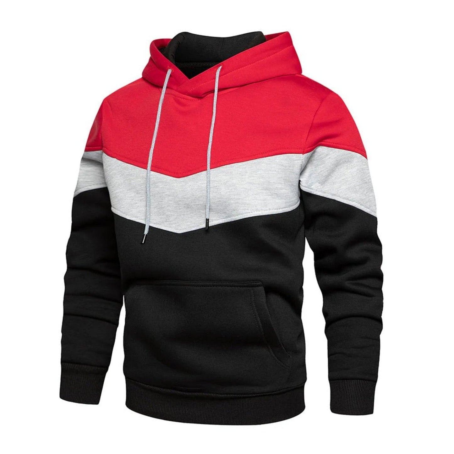 Men's casual sports sweatshirt with hood and pockets