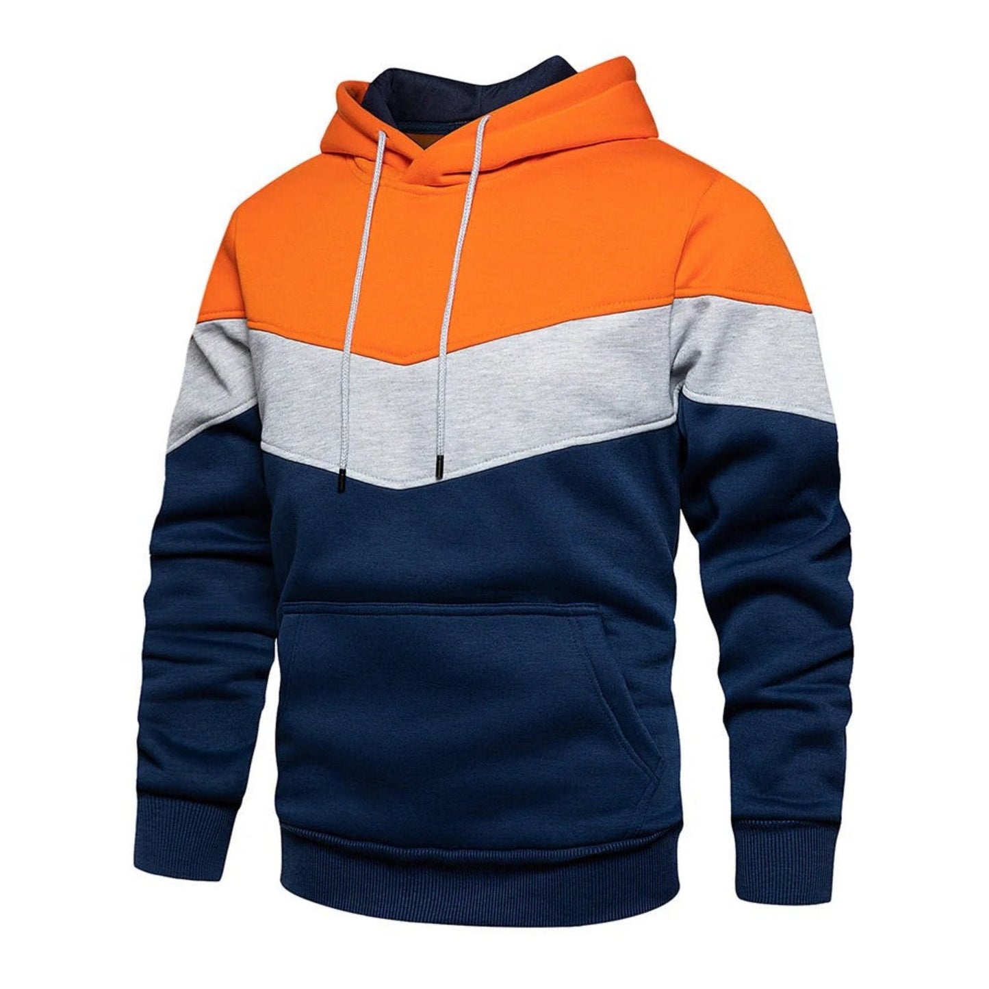 Men's casual sports sweatshirt with hood and pockets