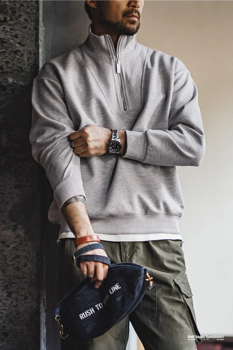 MADURO - Modern Casual Quarter-Zip Sweater