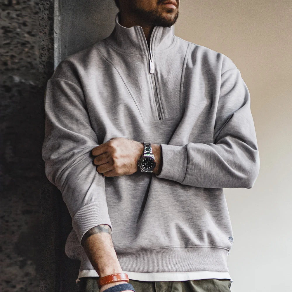 MADURO - Modern Casual Quarter-Zip Sweater