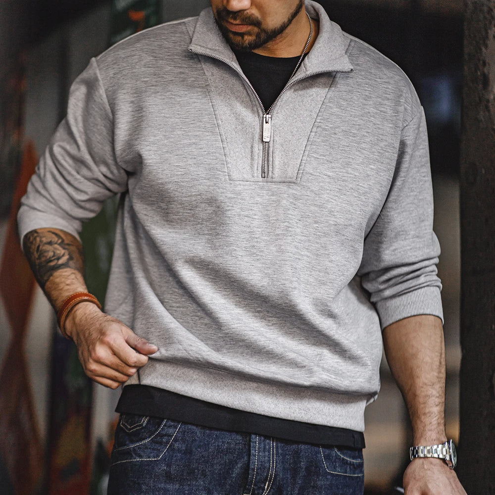 MADURO - Modern Casual Quarter-Zip Sweater