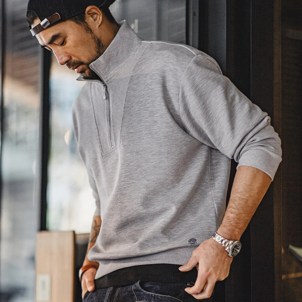 MADURO - Modern Casual Quarter-Zip Sweater