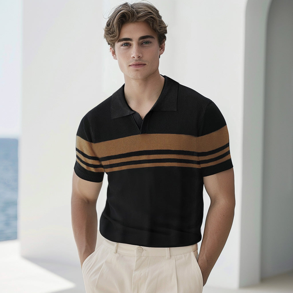 Refined Knit Polo Sweater