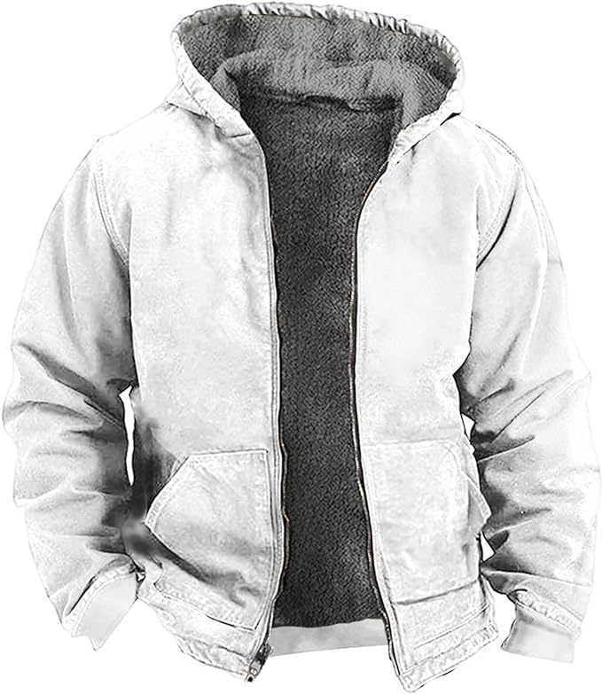 Men’s Fleece-Lined Jacket – Waterproof and Windproof Outdoor Coat
