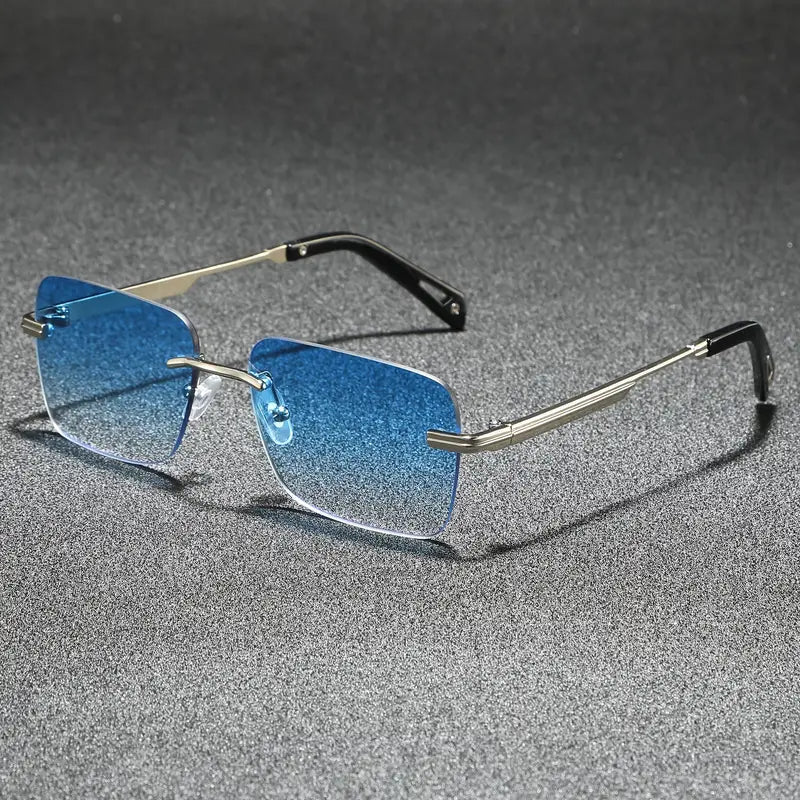 Spraykis | Rimless Square Sunglasses – Tinted Lenses with UV Protection