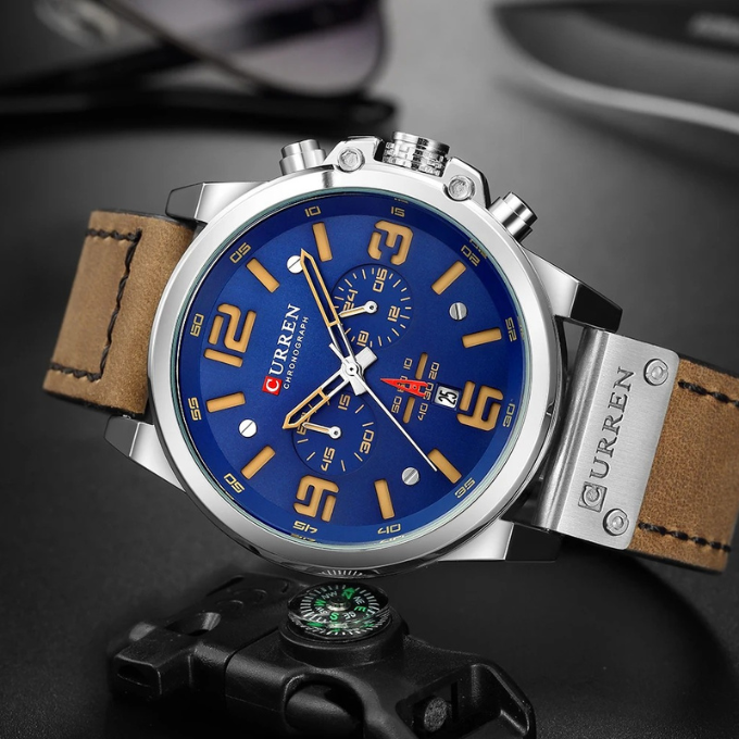 The Hudson Classic Watch – Men’s Elegant Analog Wristwatch with Leather Strap