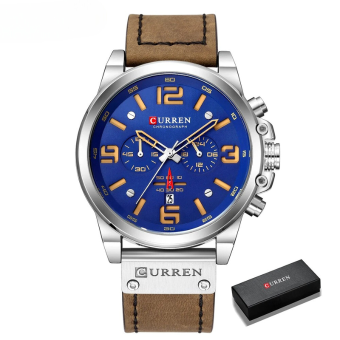 The Hudson Classic Watch – Men’s Elegant Analog Wristwatch with Leather Strap