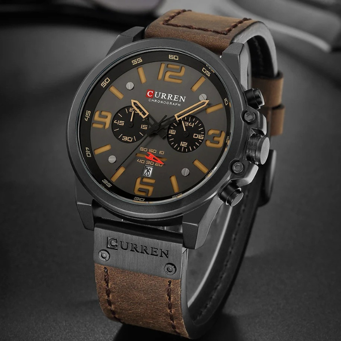 The Hudson Classic Watch – Men’s Elegant Analog Wristwatch with Leather Strap