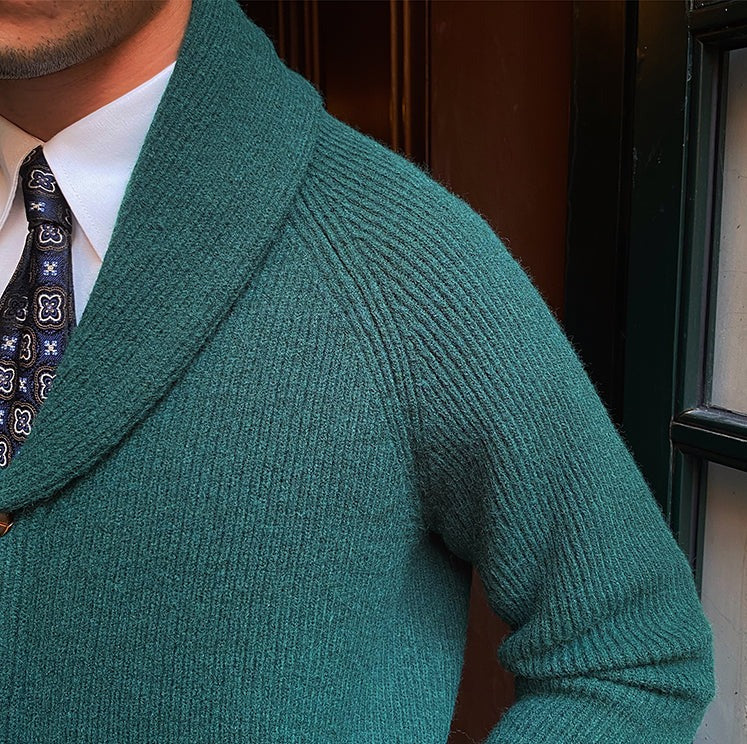 Men’s Bond Street Knitted Cardigan – Warm Shawl Collar Knitwear