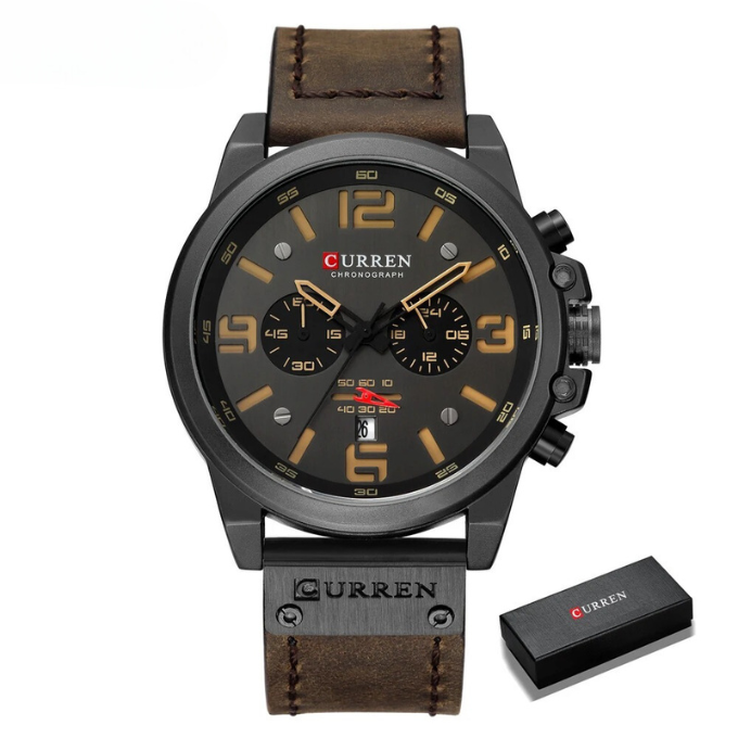 The Hudson Classic Watch – Men’s Elegant Analog Wristwatch with Leather Strap