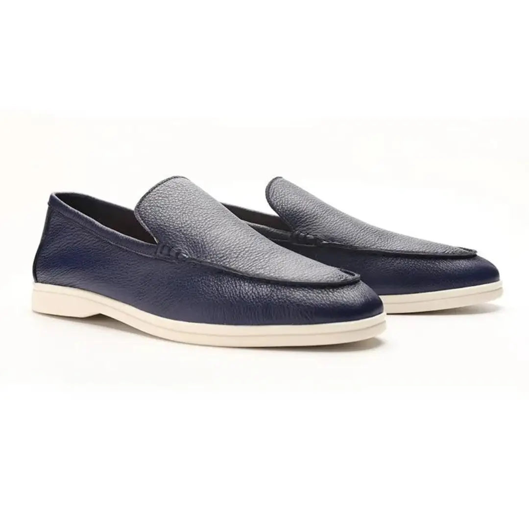 Men’s Cowhide Leather Loafers – Classic Slip-On Dress Shoes with Comfort Sole