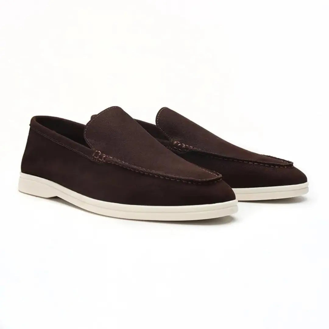Men’s Cowhide Leather Loafers – Classic Slip-On Dress Shoes with Comfort Sole