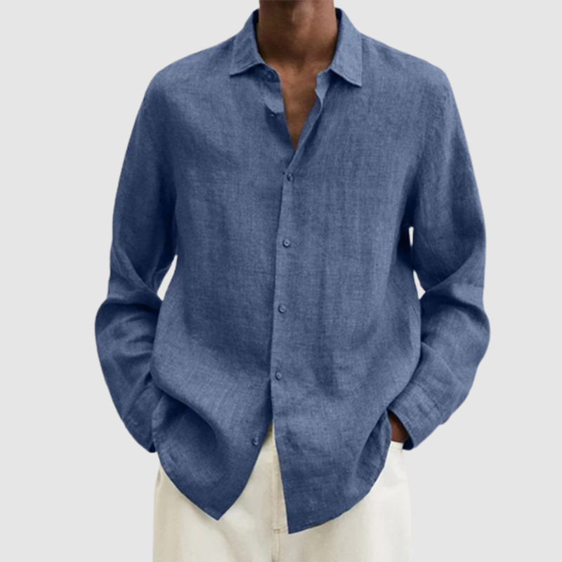 Men's Linen Long Sleeve Casual Luxury Shirt