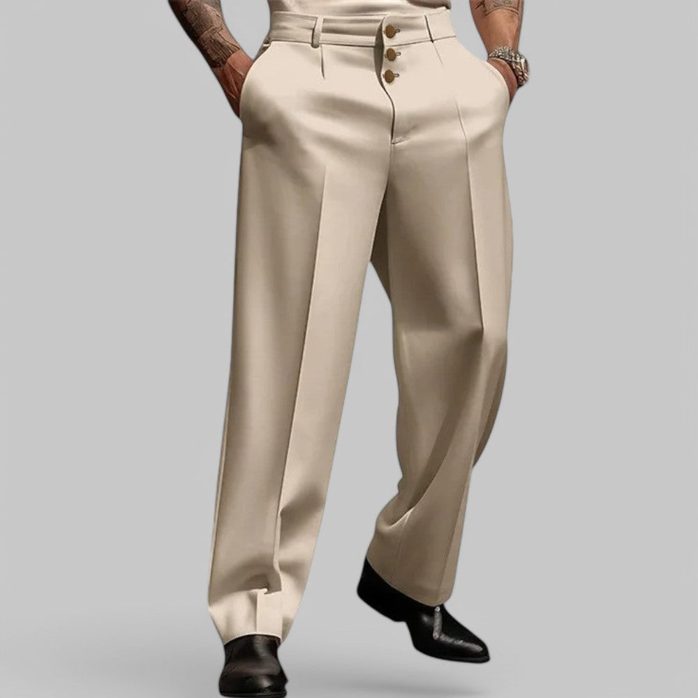 Comfortable Men Loose-Fit Business Trousers