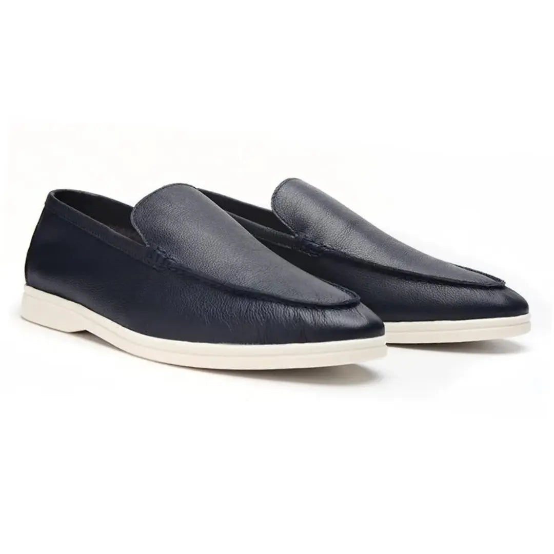 Men’s Cowhide Leather Loafers – Classic Slip-On Dress Shoes with Comfort Sole