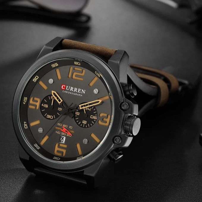 The Hudson Classic Watch – Men’s Elegant Analog Wristwatch with Leather Strap