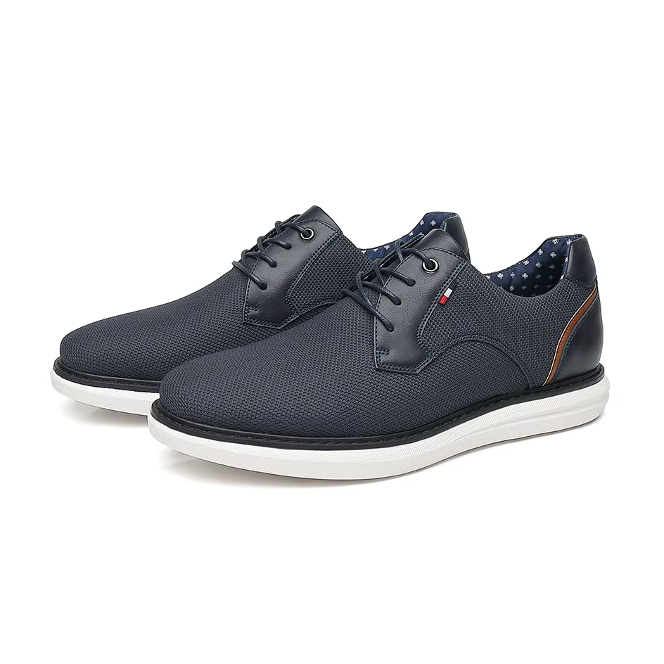 Breathable Leather Oxford Shoes – Classic Lace-Up Men’s Dress Shoes