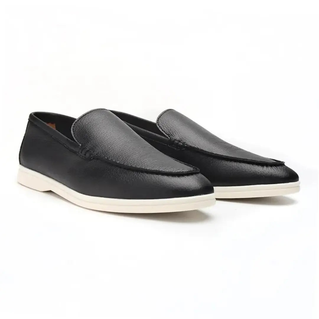 Men’s Cowhide Leather Loafers – Classic Slip-On Dress Shoes with Comfort Sole