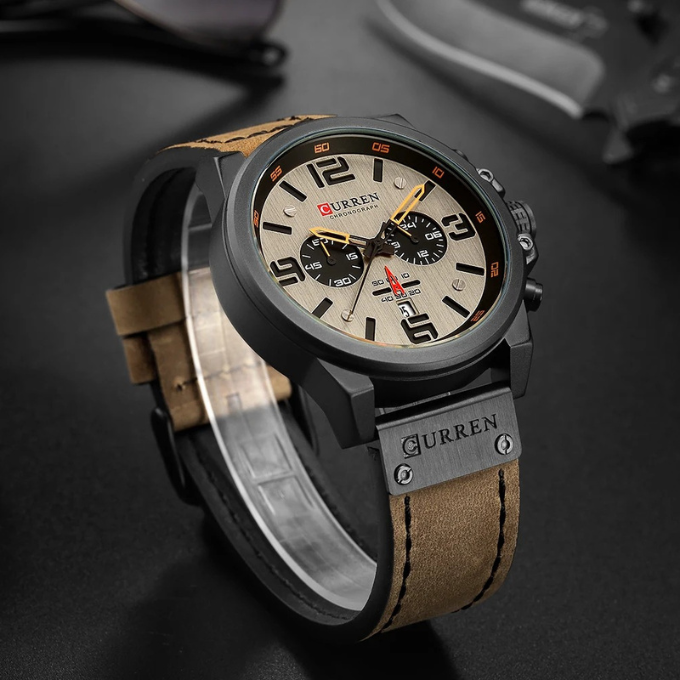 The Hudson Classic Watch – Men’s Elegant Analog Wristwatch with Leather Strap