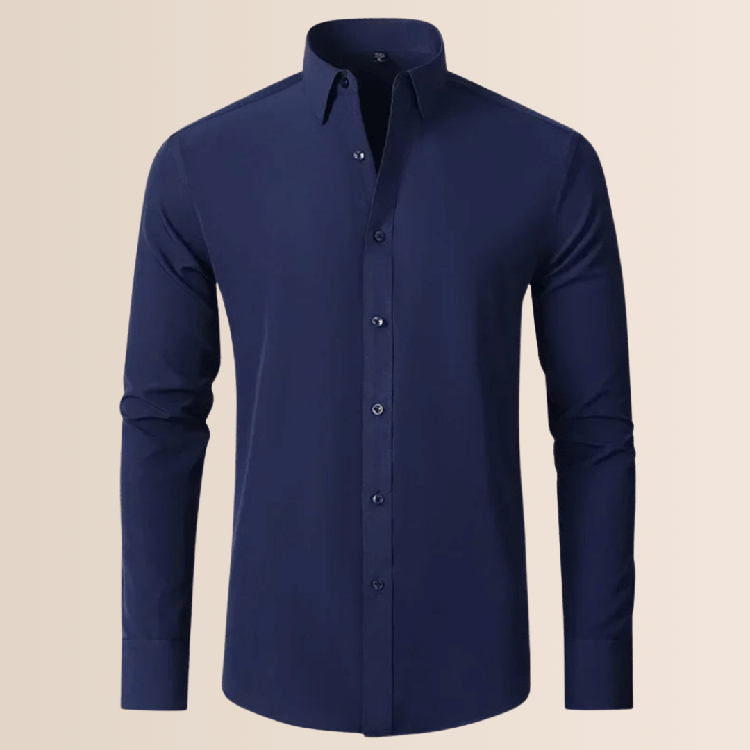 Men’s Business Stretch Shirt – Classic Long Sleeve Office Wear