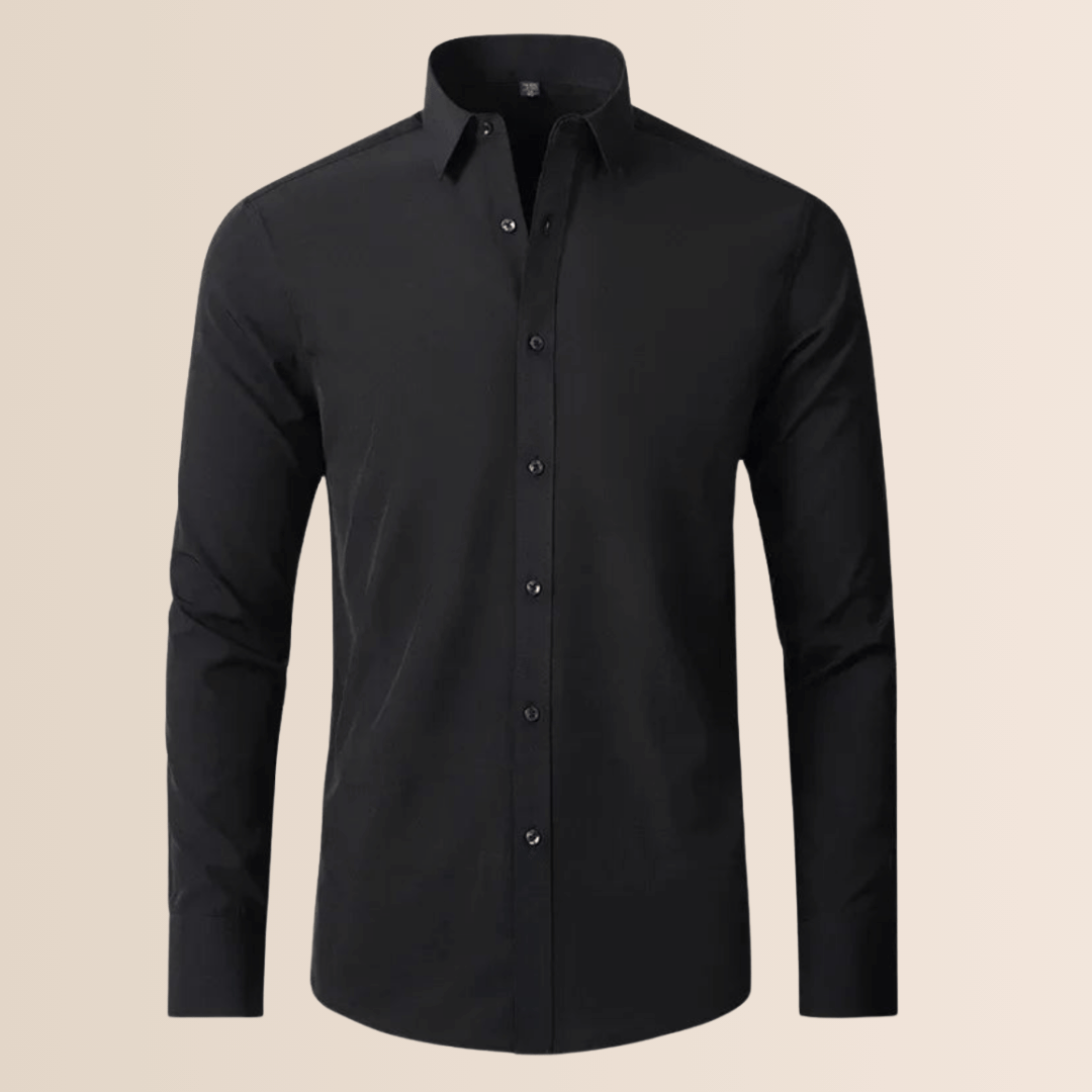 Men’s Business Stretch Shirt – Classic Long Sleeve Office Wear