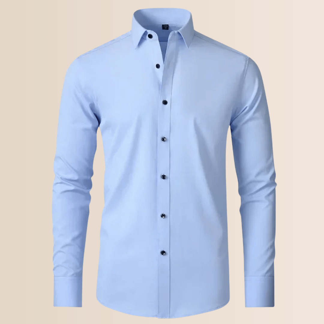 Men’s Business Stretch Shirt – Classic Long Sleeve Office Wear