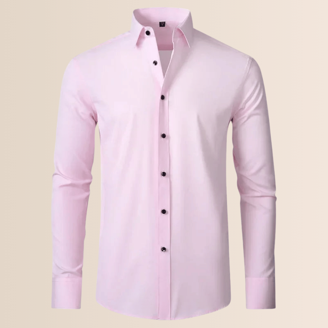 Men’s Business Stretch Shirt – Classic Long Sleeve Office Wear