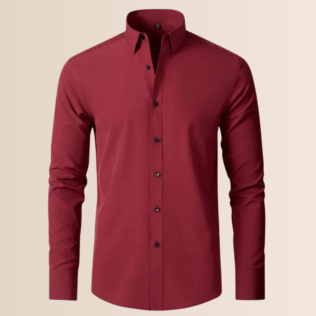 Men’s Business Stretch Shirt – Classic Long Sleeve Office Wear