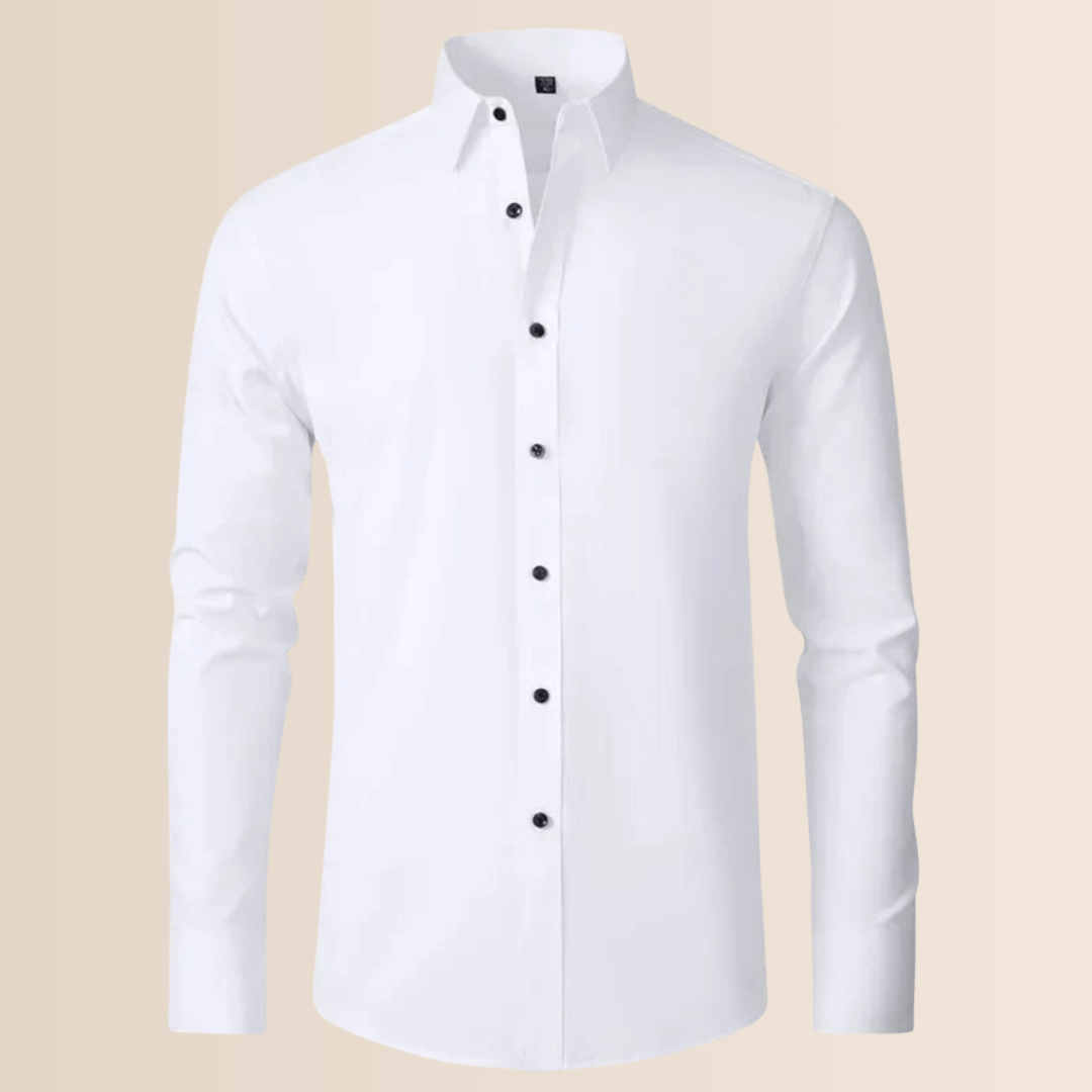 Men’s Business Stretch Shirt – Classic Long Sleeve Office Wear