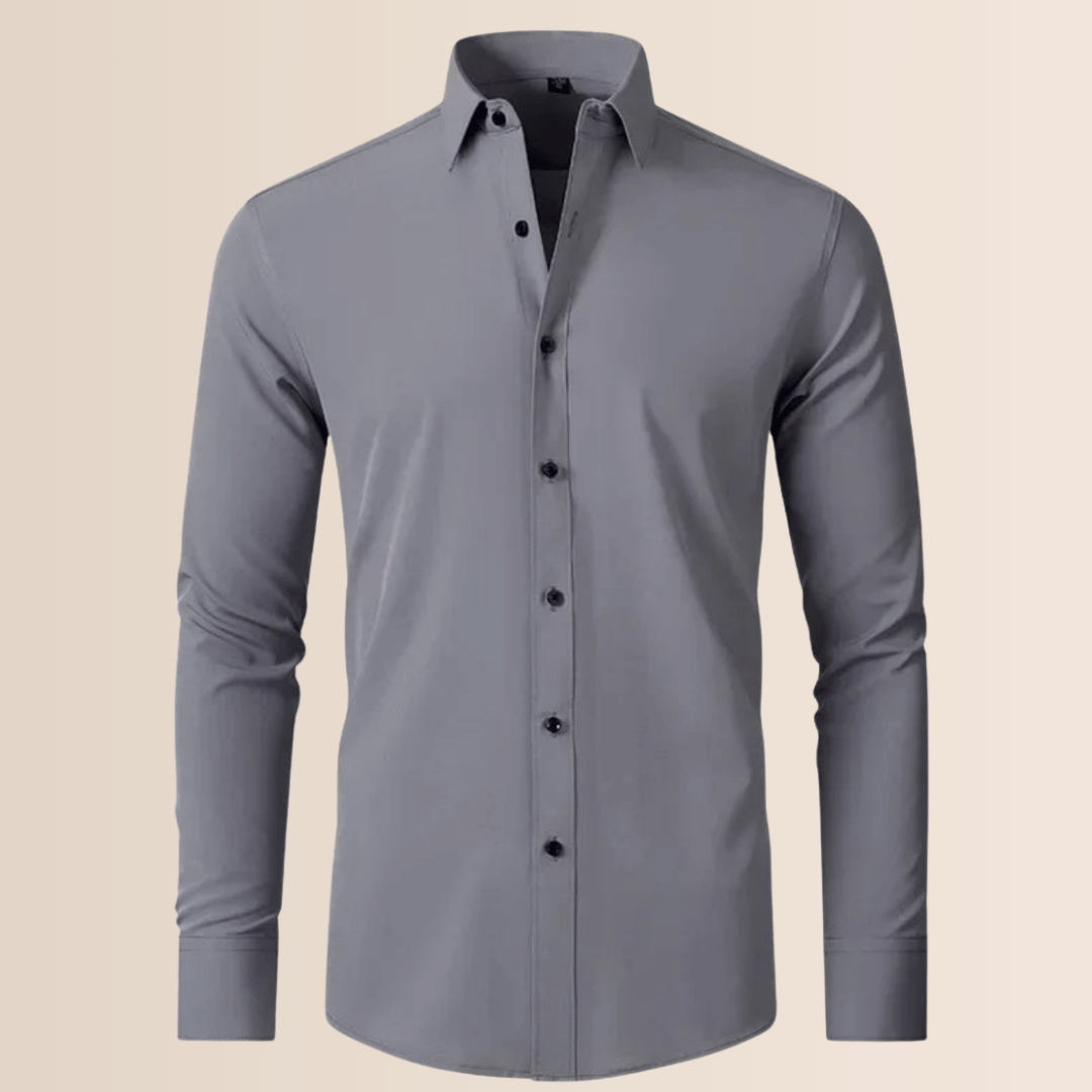 Men’s Business Stretch Shirt – Classic Long Sleeve Office Wear