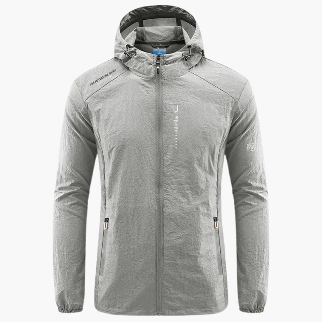 Men’s Hooded Windbreaker Jacket – Lightweight Outdoor Coat with Zip Pockets