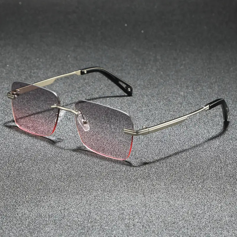 Spraykis | Rimless Square Sunglasses – Tinted Lenses with UV Protection
