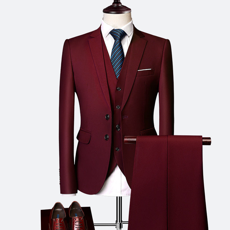 Men’s Business Suit | Tailored 3-Piece Set for Formal and Office Wear