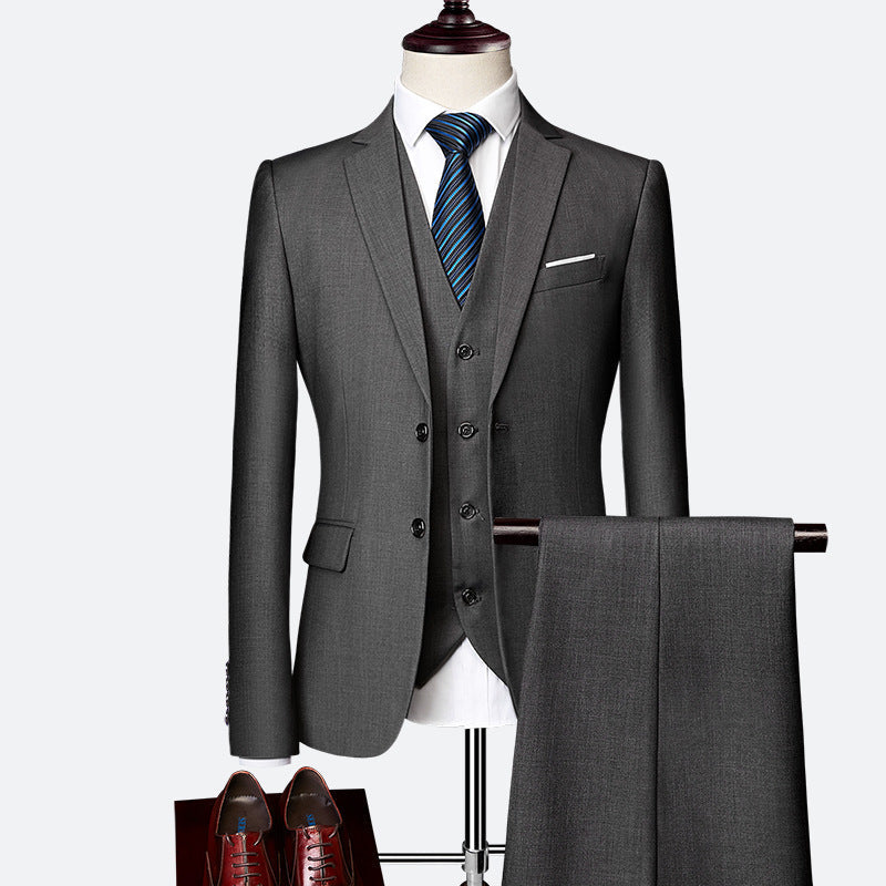 Men’s Business Suit | Tailored 3-Piece Set for Formal and Office Wear