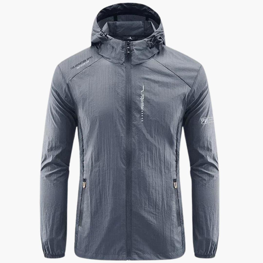 Men’s Hooded Windbreaker Jacket – Lightweight Outdoor Coat with Zip Pockets