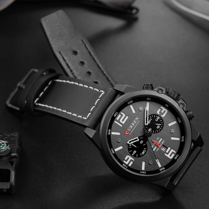 The Hudson Classic Watch – Men’s Elegant Analog Wristwatch with Leather Strap
