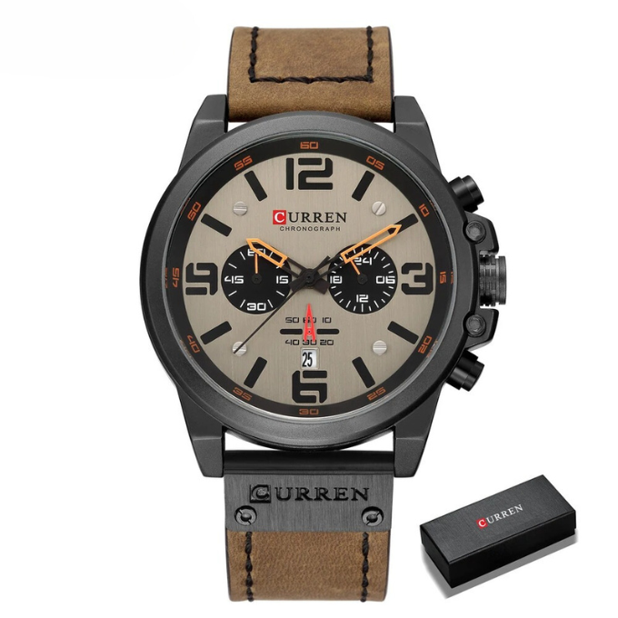 The Hudson Classic Watch – Men’s Elegant Analog Wristwatch with Leather Strap