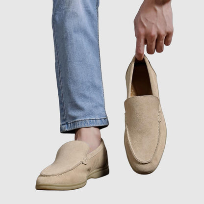 Men's comfortable slip-on loafers with rubber sole