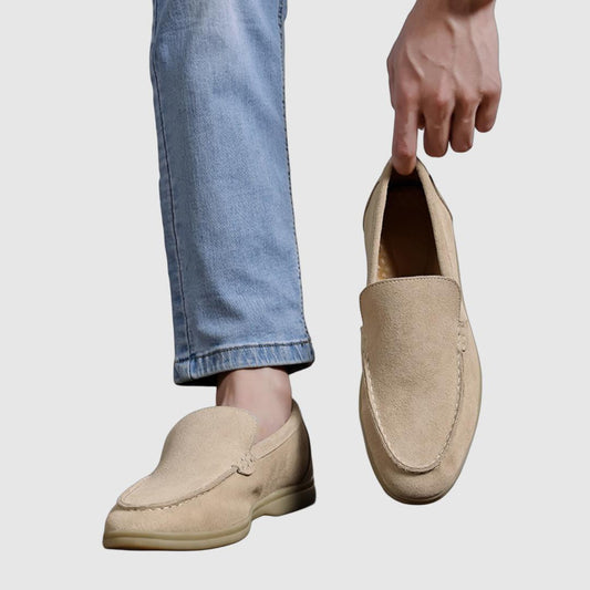 Men's comfortable slip-on loafers with rubber sole
