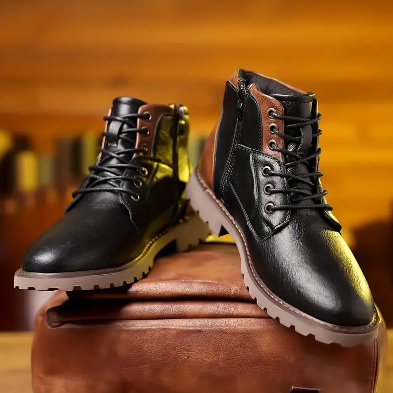 Men’s Leather Boots – Classic Durable Casual & Workwear Style