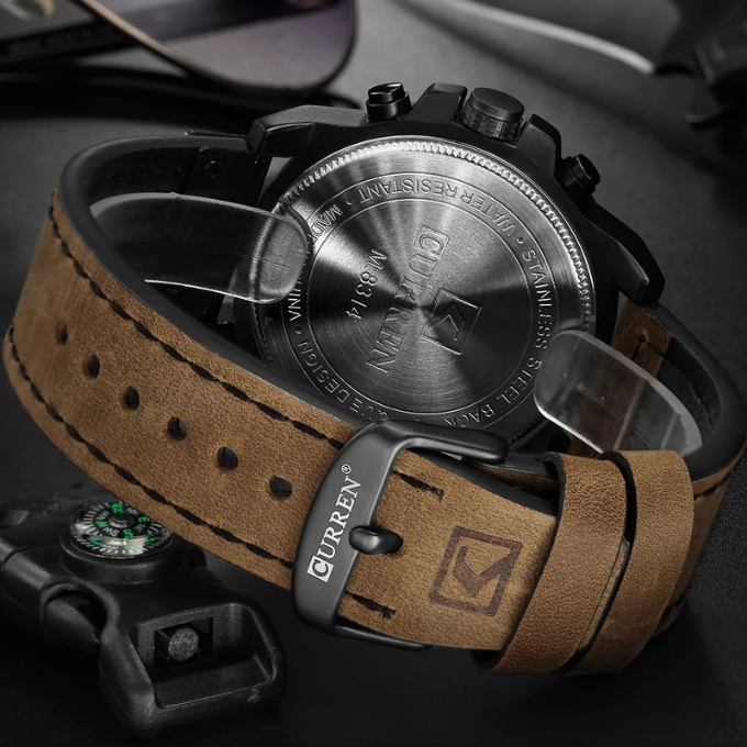The Hudson Classic Watch – Men’s Elegant Analog Wristwatch with Leather Strap