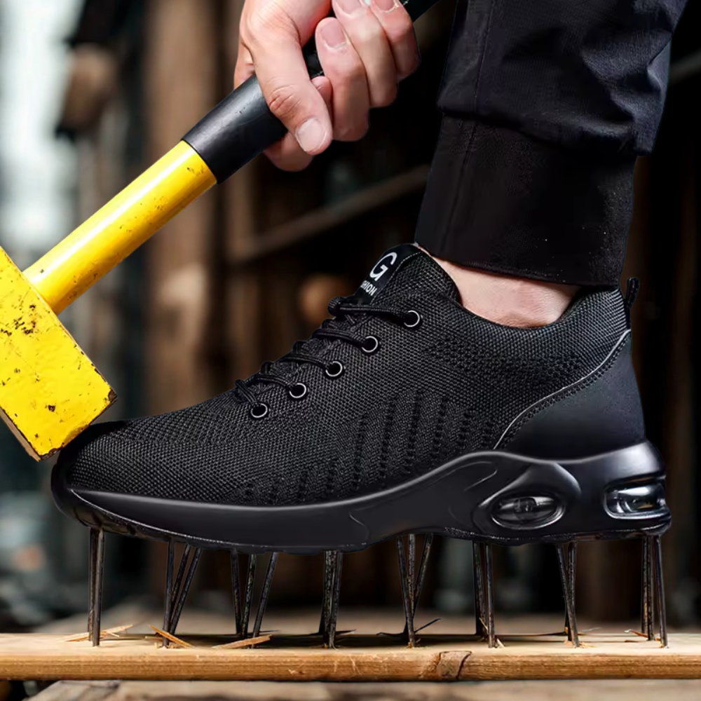 Airz Safety Shoes – Lightweight Comfortable Steel Toe Work Sneakers