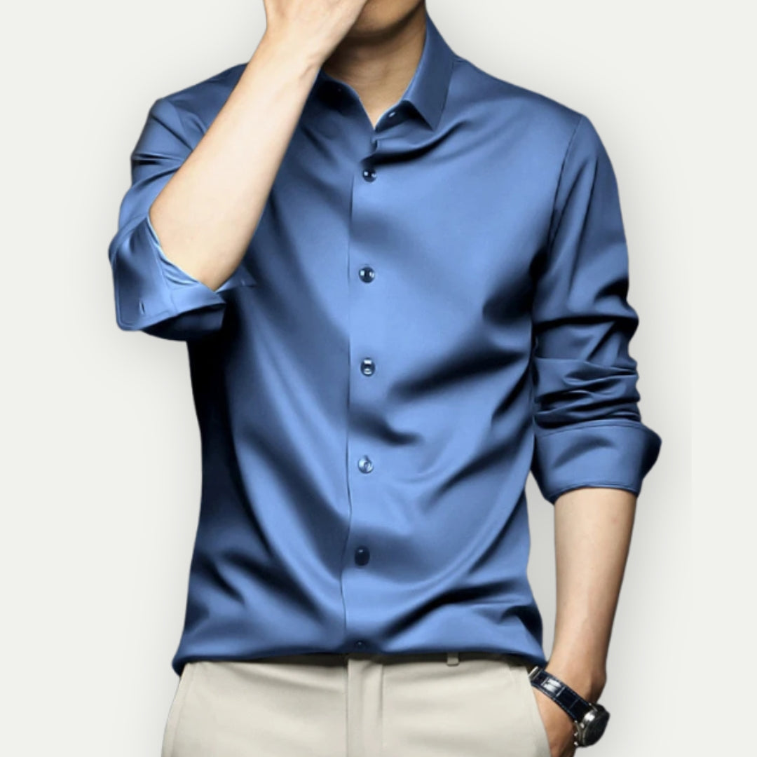 CARTERI - Men's Non-Iron Wrinkle-Resistant Dress Shirt