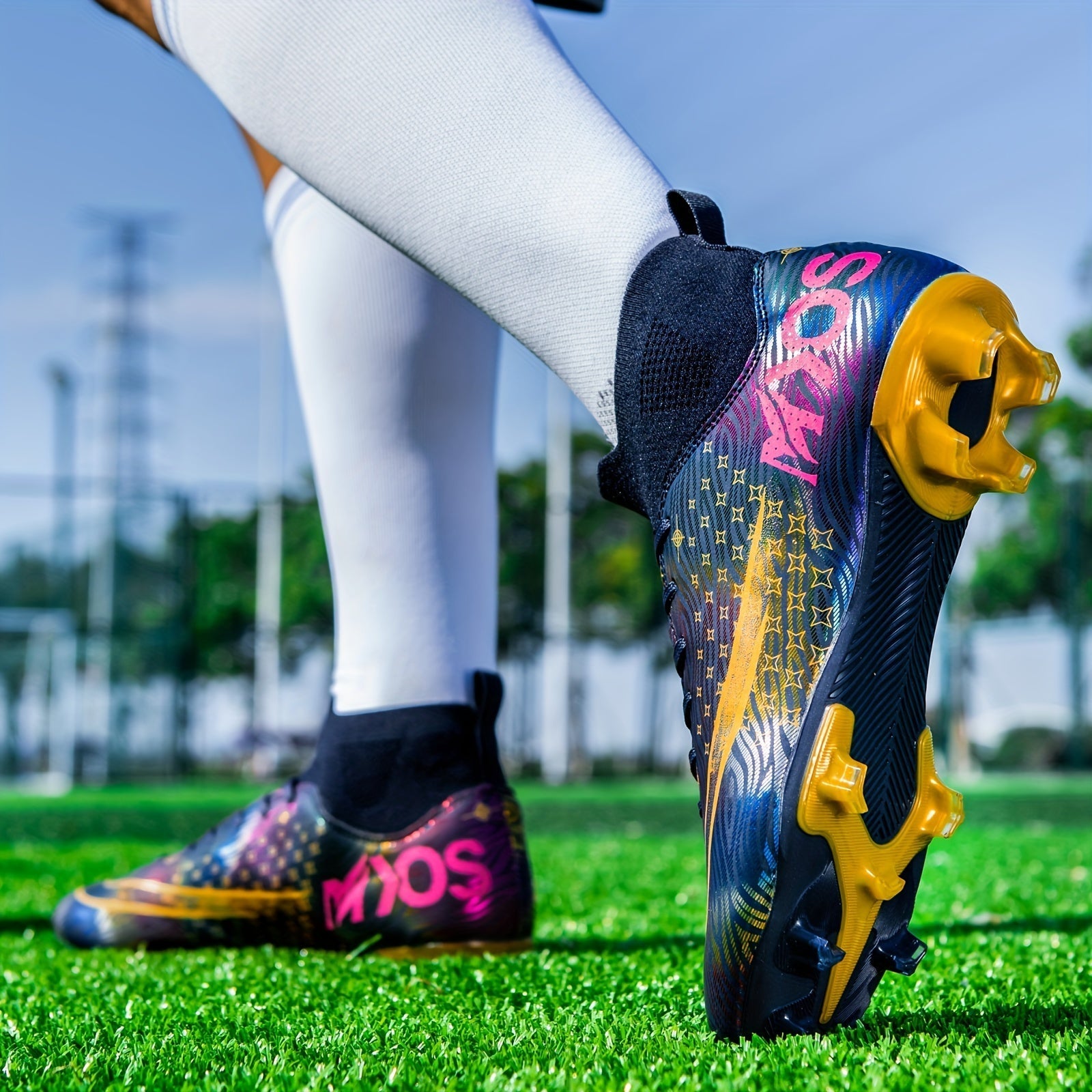 Men’s Football Boots with High Ankle Support and Enhanced Grip | Soccer Cleats for Turf & Grass