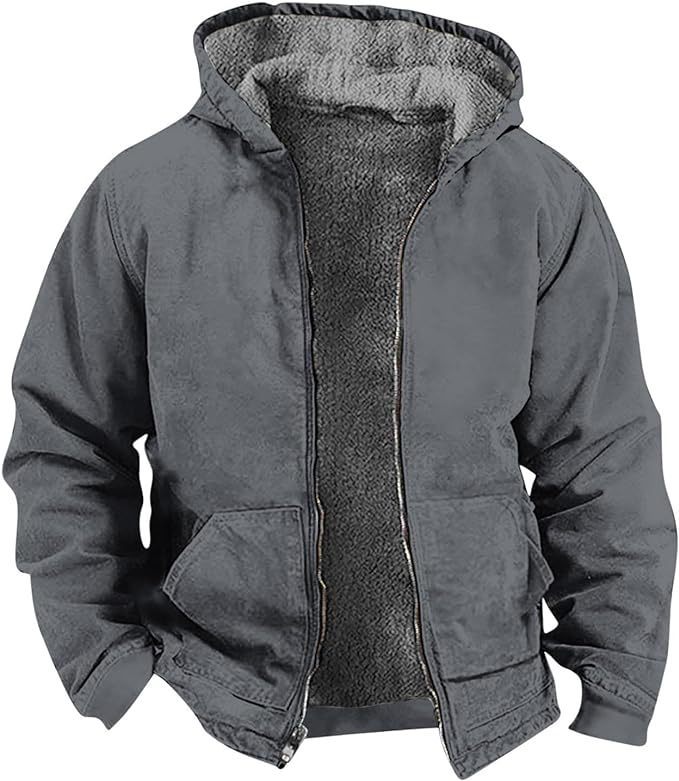 Men’s Fleece-Lined Jacket – Waterproof and Windproof Outdoor Coat