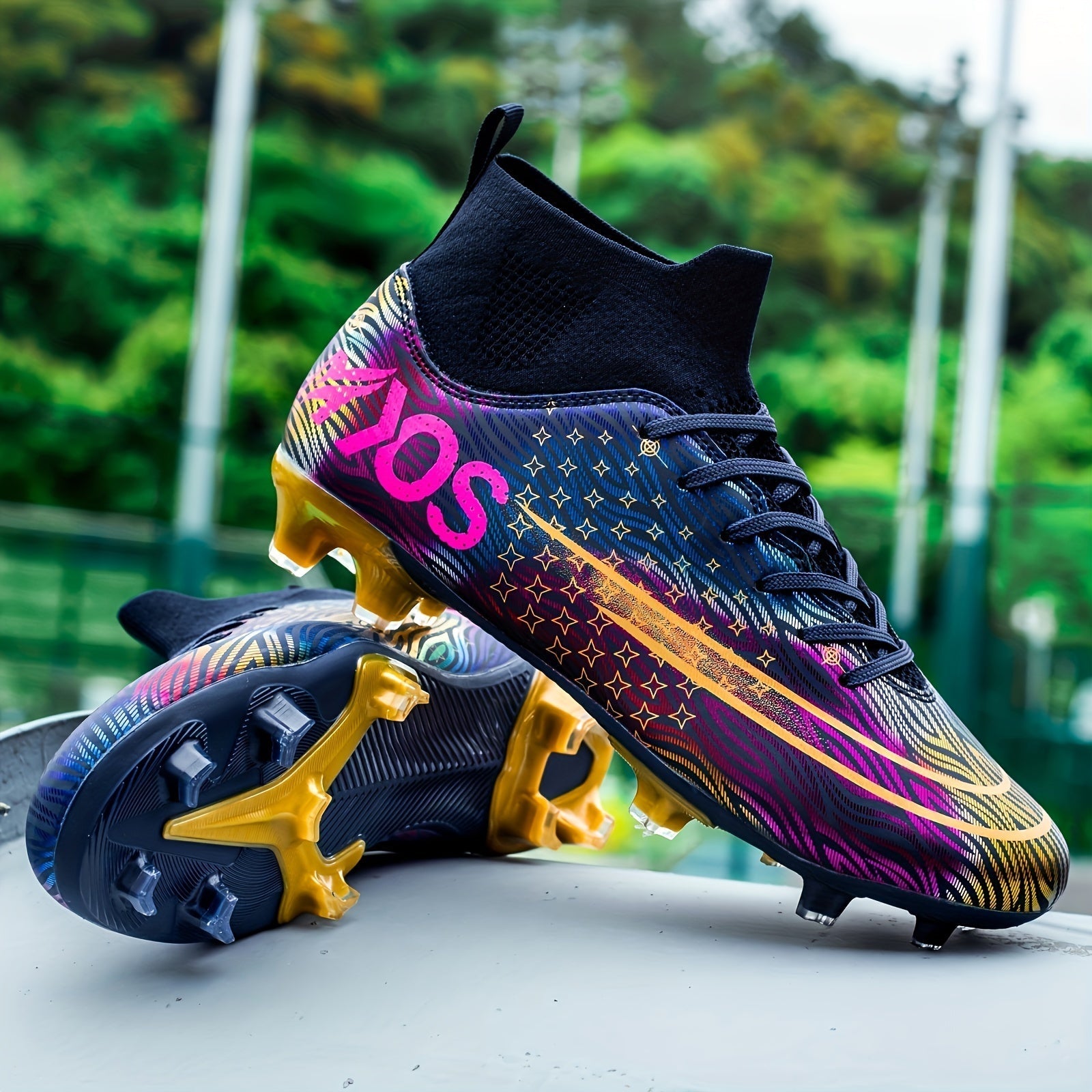 Men’s Football Boots with High Ankle Support and Enhanced Grip | Soccer Cleats for Turf & Grass